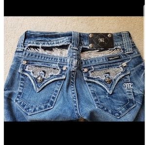 Miss Me Jeans Bootcut Wing Blue Sz 26